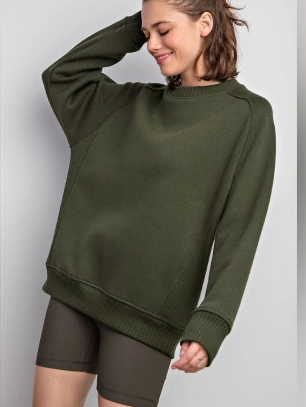 RAE MODE French Terry Crew Neck Sweatshirt M Medium